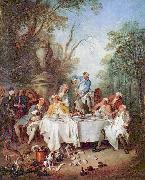 Nicolas Lancret Das Schinkenfrustuk oil painting on canvas